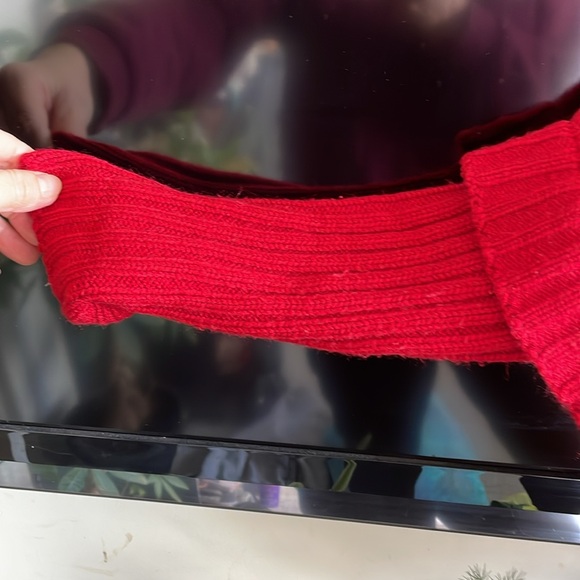 Razzle Dazzle Red Turtleneck Poncho - Picture 4 of 4